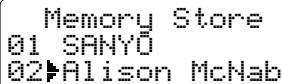 SANYO CLT-2420 - Editing a stored name and/or phone number - 3