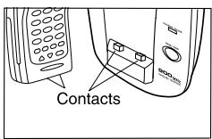 SANYO CLT-9930 - ▼ Cleaning the Battery Contacts - 1
