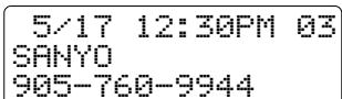 SANYO CLT-9960 - Press CALL ID/FLASH. - 1