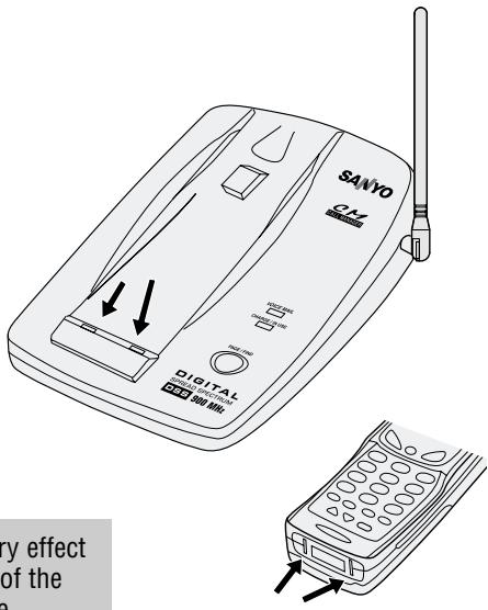SANYO CLT-9960 - Cleaning the battery contacts - 1