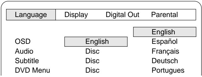 SANYO DVDSL33 - Setting Language - 2