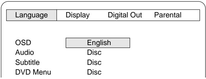 SANYO DVDSL33 - Setting Language - 1
