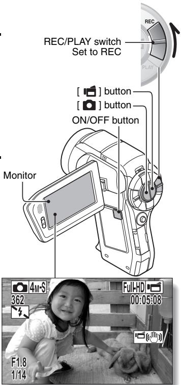 SANYO VPC-HD1000 - To take a photo: - 1