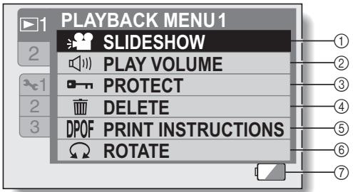 SANYO VPC-HD1000 - NORMAL Mode Playback Menu - 1
