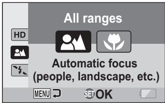 SANYO VPC-HD1000 - Select the focus setting - 1