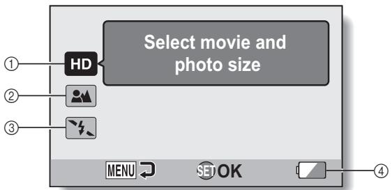 SANYO VPC-HD1000 - SIMPLE Mode Shooting Menu - 1