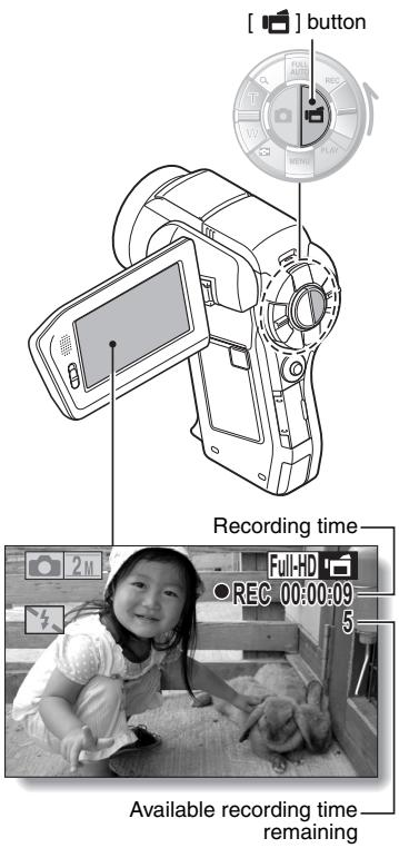 SANYO VPC-HD1000 - End the recording. - 1
