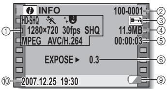 SANYO VPC-HD1000 - Press the MENU button for at least 1 second. - 1