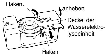 SANYO ABC-VW24A - Entfernen Sie den Deckel von der Wasserelektrolyseeinheit. - 1