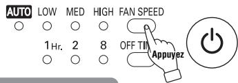SANYO ABC-VW24A - Appuyez sur la touche de vitesse de ventilateur et utilisez-le conformément à vos préférences. - 2