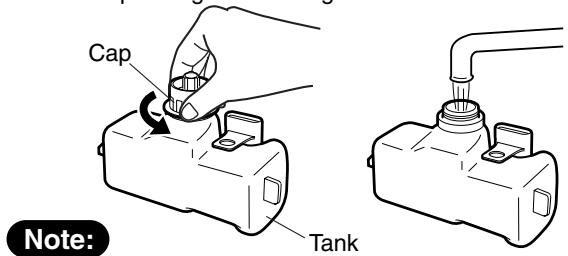 SANYO ABC-VW24A - Loosen the cap to the tank and fill the tank with tap water. - 1