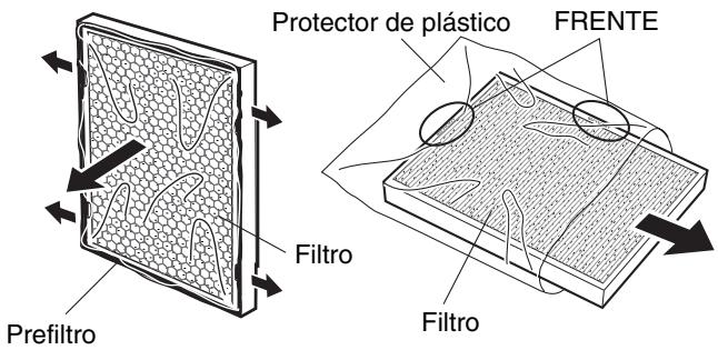 SANYO ABC-VW24A - Remueva el prefiltro del filtro y remueva del protector de plástico. - 1