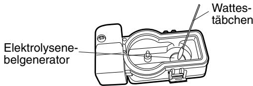 SANYO ABC-VW24A - Falls sich im Elektrolysenebelgenerator Kalk ablagert, lässt sich dieser mit weißem Essig entfernen. Verwenden Sie kein Wasser, weil dadurch Gerätestörungen verursacht werden können. - 1