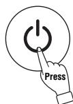 SANYO ABC-VW24A - Press the power on/off button. - 1