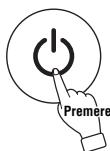 SANYO ABC-VW24A - Premere il pulsante Accensione/Spegnimento. - 1