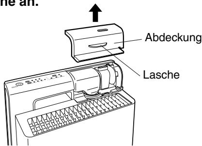 SANYO ABC-VW24A - Heben Sie die Abdeckung an der Lasche an. - 1