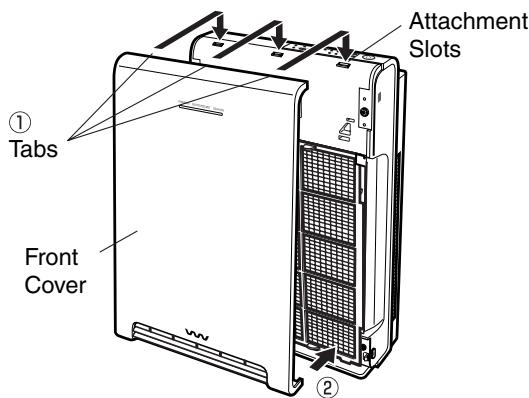 SANYO ABC-VW24A - Attach the front cover. - 1