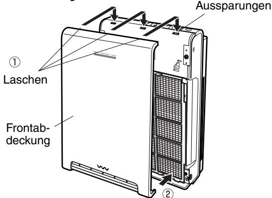 SANYO ABC-VW24A - Bringen Sie die Frontabdeckung wieder an. - 1