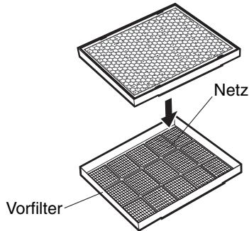 SANYO ABC-VW24A - Bringen Sie den Filter am Vorfilter an. - 1