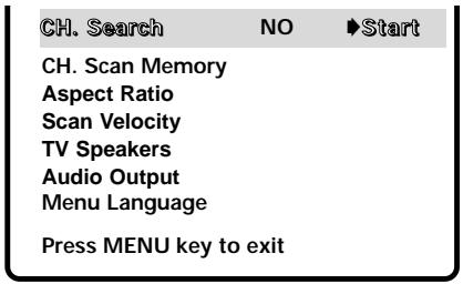 SANYO DS27930 - RESETTING THE ANTENNA/CABLE MODE AND CHANNEL SEARCH - 1