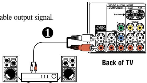 SANYO DS27930 - CONNECTING AUDIO OUT JACKS TO A STEREO AMPLIFIER - 1