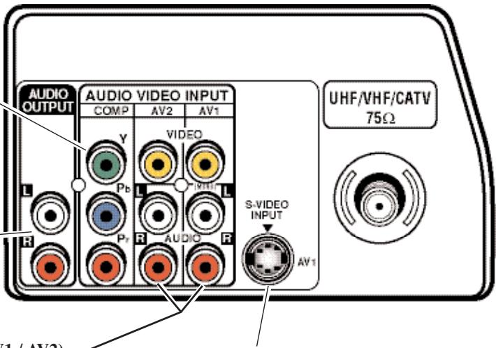 SANYO DS32224 - Audio/Video In Jacks (AV1 / AV2) - 1