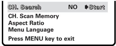 SANYO DS32224 - RESETTING THE ANTENNA/CABLE MODE AND CHANNEL SEARCH - 1
