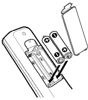 SANYO DS32224 - INSTALACIÓN DE BATERÍAS (2 AA no incluídas) - 1