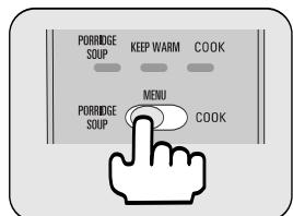 SANYO ECJ-N100W - Choose the PORRIDGE/SOUP function. - 1