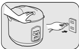 SANYO ECJ-N100W - Close the Lid and plug power supply cord into outlet. - 1