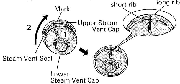 SANYO ECJ-S35K - How to Attach Steam Vent Cap - 1