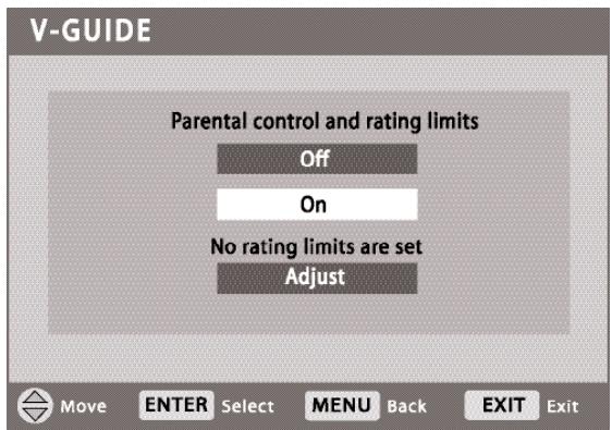 SANYO HT30746 - TO SETUP V-GUIDE RATINGS - 1