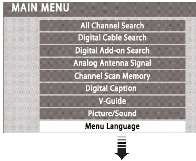 SANYO HT30746 - MENU LANGUAGE - 1