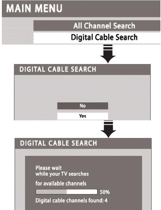 SANYO HT30746 - DIGITAL CABLE SEARCH (OPTIONAL) - 2