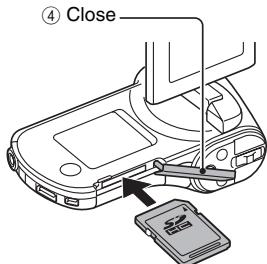 SANYO VPC-CG102BK - INSTALLING THE CARD - 3