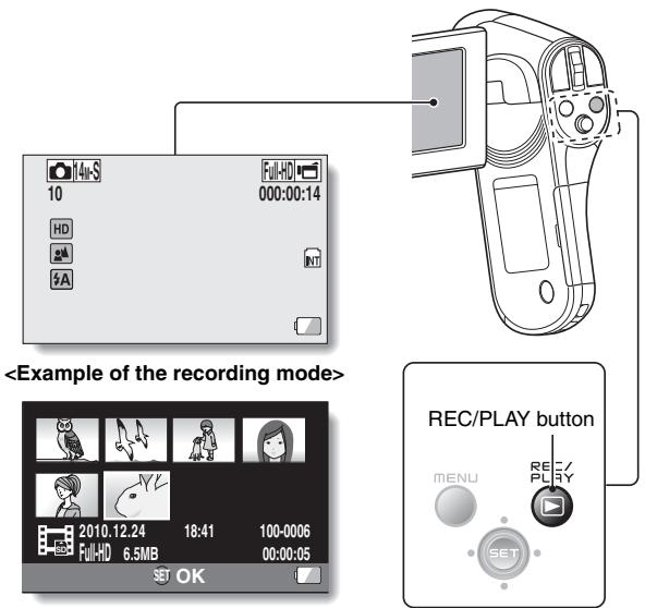 SANYO VPC-CG102BK - Press the REC/PLAY button. - 1