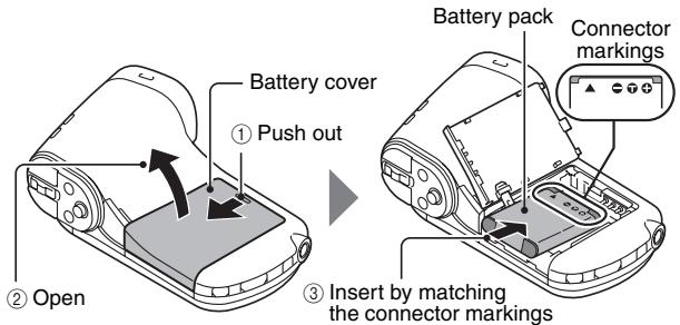 SANYO VPC-CG102BK - Insert the battery pack. - 1