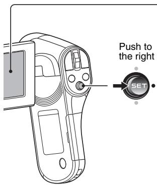 SANYO VPC-CG102BK - Toggle the SET button to the right. - 1