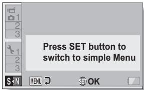 SANYO VPC-CS1P - Accessing/exiting the SIMPLE/NORMAL Mode Menu Screen - 2