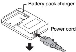 SANYO VPC-CS1P - When the CHARGE indicator turns off, unplug the power cord from the power outlet, and remove the battery pack from the charger. - 1