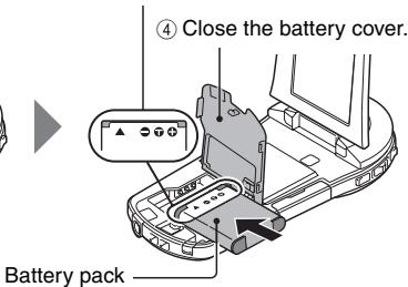 SANYO VPC-CS1P - INSTALLING THE BATTERY PACK - 2