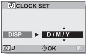 SANYO VPC-CS1P - Set the order in which the date is displayed during playback. - 1
