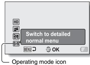 SANYO VPC-CS1P - Select the operating mode icon, and press the SET button. - 1