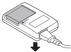 SANYO VPC-CS1P - When the CHARGE indicator turns off, unplug the power cord from the power outlet, and remove the battery pack from the charger. - 3