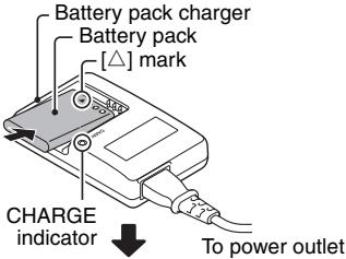 SANYO VPC-CS1P - When the CHARGE indicator turns off, unplug the power cord from the power outlet, and remove the battery pack from the charger. - 2