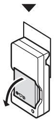 SANYO VPC-E1 - When the CHARGE indicator turns off, remove the battery pack from the charger. - 2
