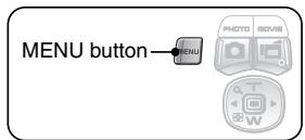 SANYO VPC-E1 - Press the MENU button. - 1