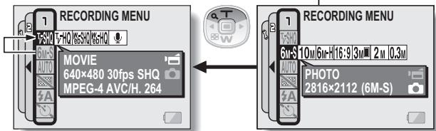 SANYO VPC-E1 - Press the MENU button. - 1