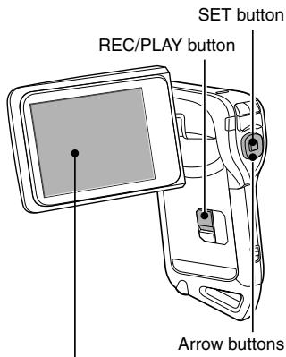 SANYO VPC-E1 - Press the REC/PLAY button. - 1