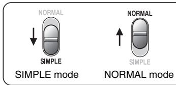 SANYO VPC-HD2000EX - Set the SIMPLE/NORMAL switch to the desired mode. - 1